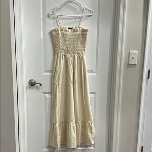Elegant Cream Maxi Dress